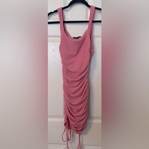 Papaya pink summer mini tank dress